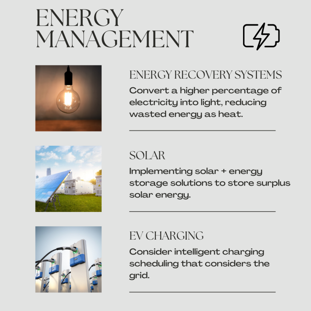 energy management, which encompasses a broader spectrum, integrating behavioral changes, procurement strategies, and continuous improvement efforts within an organization’s energy-related practices.